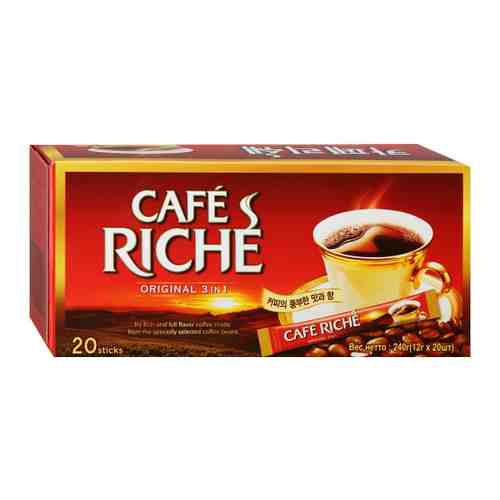 Кофе Cafe Riche оригинал 3 в 1 20 штук по 12 г арт. 3503807