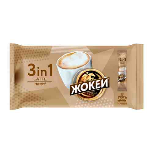 Напиток Жокей Мягкий кофейный растворимый 3в1 50 пакетиков по 12 г арт. 3451535