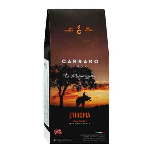 Кофе Carraro Ethiopia Arabica 100% молотый 250 г арт. 3447134