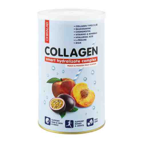 Коктейль Chikalab Collagen коллагеновый Персик-Маракуйя 400 г арт. 3448990