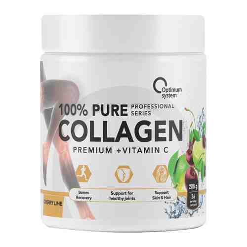 Коллаген Optimum System 100% Pure Collagen Powder cherry-lime 200 г арт. 3457392