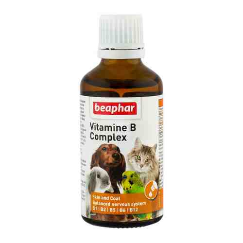 Комплекс витаминов Beaphar Vitamine B для кошек собак и птиц 50 мл арт. 3497548