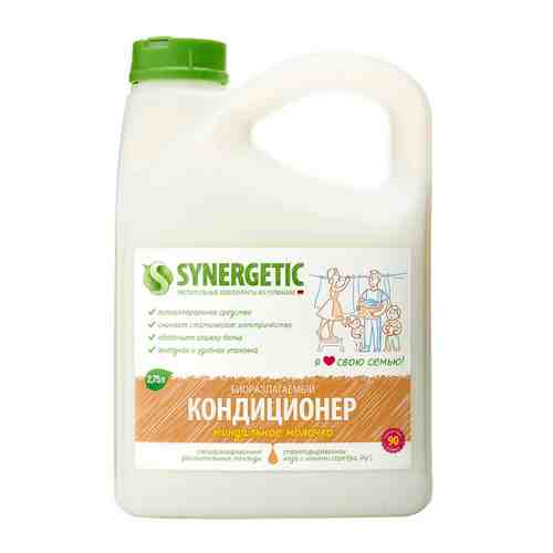 Кондиционер для белья Synergetic Миндальное молочко биоразлагаемый 2.75 л арт. 3356449