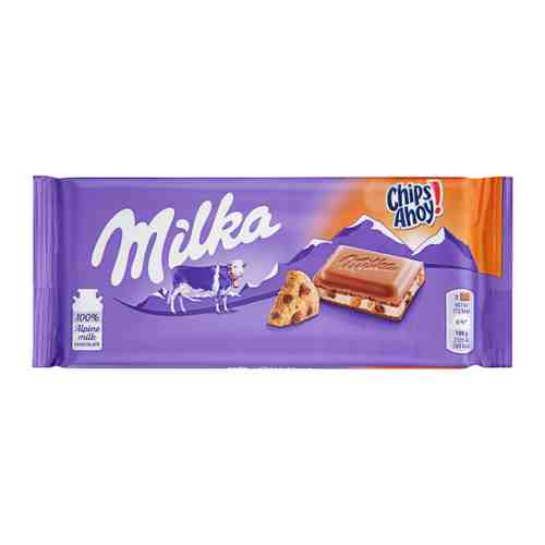 Шоколад Milka молочный с крошкой из овсяного печенья Chips Ahoy 100 г арт. 3405106