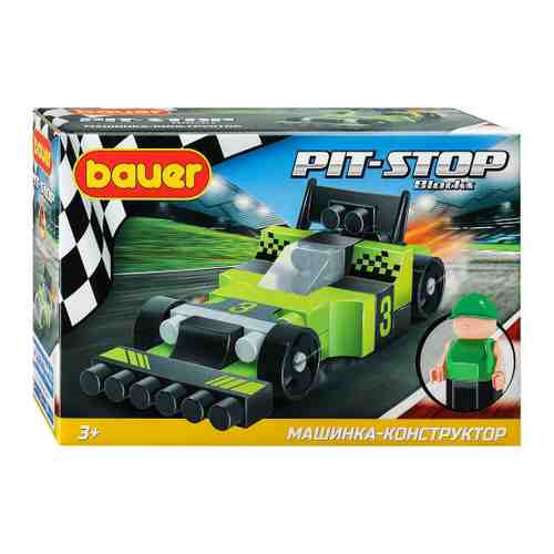 Конструктор Bauer Гоночная машина Pit Stop черный/зеленый арт. 3450255