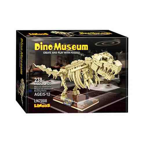 Конструктор Junfa Linoos Дино музей скелет Тираннозавра (179 деталей) арт. 3484851