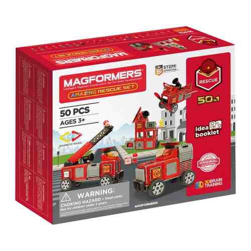 Конструктор магнитный Magformers Amazing Rescue Set (50 деталей) арт. 3415494