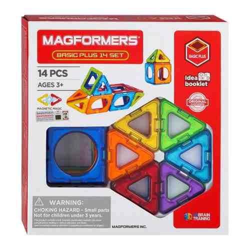 Конструктор магнитный Magformers Basic Plus 14 set (14 деталей) арт. 3415493