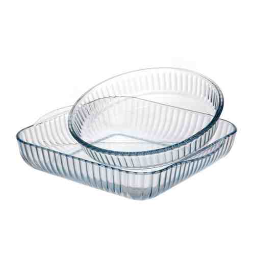 Посуда для СВЧ Pasabahce Borcam Sets 2 предмета (3.2 л 28х28х6 см + 1.95 л 220х256 мм) арт. 3471413