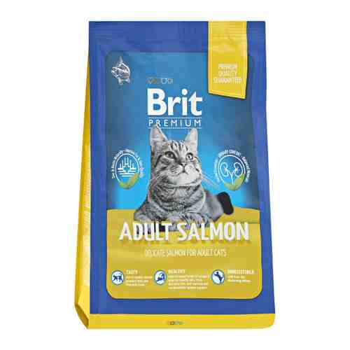 Корм сухой Brit Premium Cat Adult Salmon для взрослых кошек с лососем 400 г арт. 3516740
