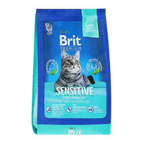 Корм сухой Brit Premium Cat Sensitive для взрослых кошек с чувствительным пищеварением с ягненком и индейкой 400 г арт. 3516735