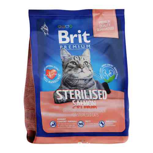 Корм сухой Brit Premium Cat Sterilized Salmon & Chicken для взрослых стерилизованных кошек с лососем и курицей 2 кг арт. 3516728