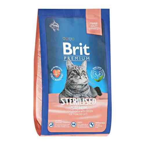 Корм сухой Brit Premium Cat Sterilized Salmon & Chicken для взрослых стерилизованных кошек с лососем и курицей 800 г арт. 3516744