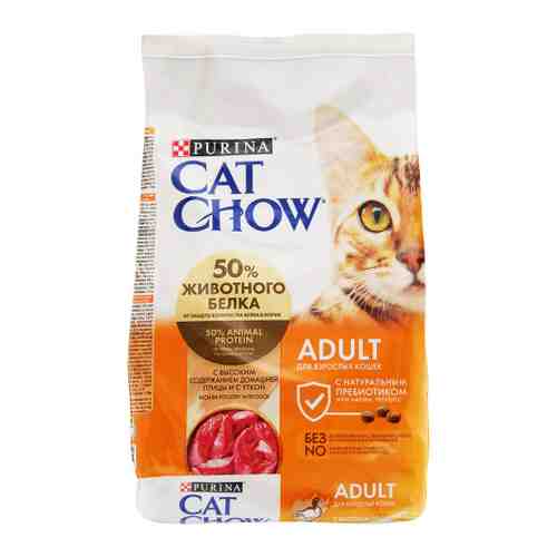 Корм сухой Cat Chow с уткой для взрослых кошек 1.5 кг арт. 3369178