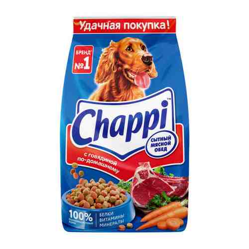 Корм сухой Chappi полнорационный сытный мясной обед с говядиной по-домашнему для собак 2.5 кг арт. 3315862