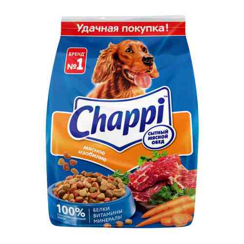 Корм сухой Chappi Сытный мясной обед полнорационный мясное изобилие для собак 600 г арт. 3390650