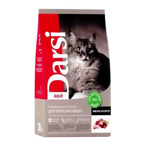 Корм сухой Darsi Adult Мясное ассорти для кошек 10 кг арт. 3483847