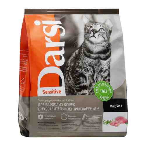 Корм сухой Darsi Sensitive Индейка для кошек 1.8 кг арт. 3483862