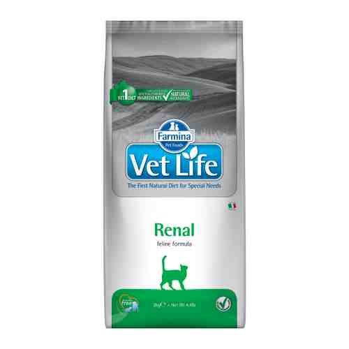 Корм сухой Farmina Vet Life Renal при почечных заболеваниях для кошек 2 кг арт. 3420758