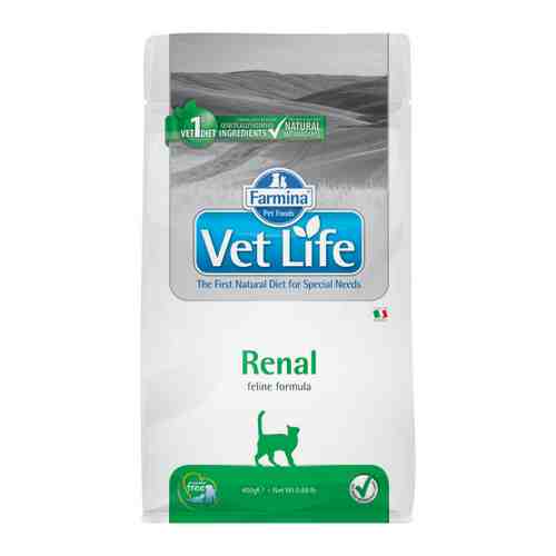 Корм сухой Farmina Vet Life Renal при почечных заболеваниях для кошек 400 г арт. 3420744