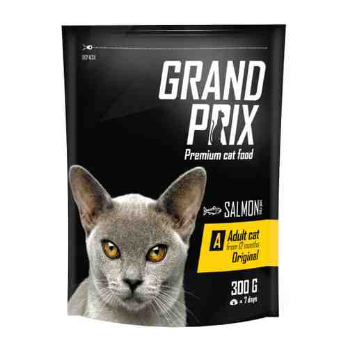 Корм сухой Grand Prix Adult с лососем для взрослых кошек от 1 до 7 лет 300 г арт. 3386838