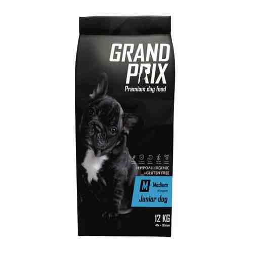 Корм сухой Grand Prix Medium Junior с курицей для щенков собак средних пород 12 кг арт. 3386826