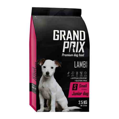 Корм сухой Grand Prix Small Junior с ягненком для щенков собак мелких и миниатюрных пород 2.5 кг арт. 3386820