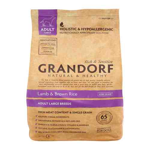 Корм сухой Grandorf с ягненком и рисом для взрослых собак крупных пород 3 кг арт. 3394137