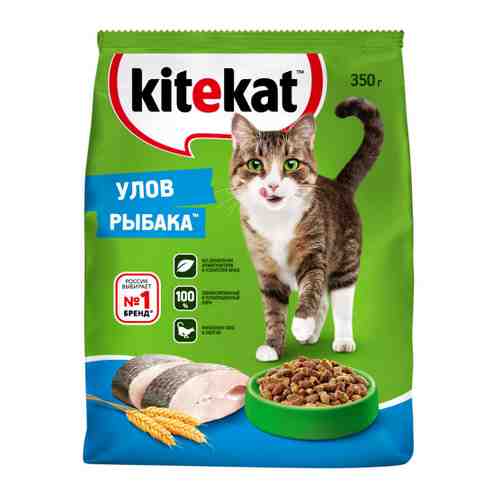 Корм сухой Kitekat Улов рыбака для взрослых кошек 350 г арт. 3390640