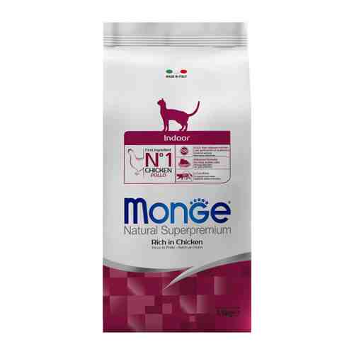 Корм сухой Monge Cat Indoor для домашних кошек 1.5 кг арт. 3398061