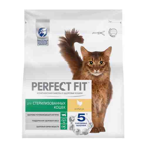 Корм сухой Perfect Fit Sterile с курицей для кастрированных котов и стерилизованных кошек 1.2 кг арт. 3322274