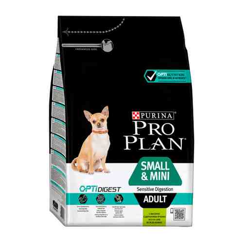 Корм сухой Pro Plan Optidigest(R) с ягненком при чувствительном пищеварении для собак мелких и карликовых пород 3 кг арт. 3383622