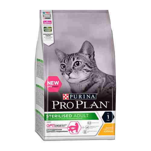 Корм сухой Pro Plan с курицей при чувствительном пищеварении для стерилизованных кошек и котов 1.5 кг арт. 3383679