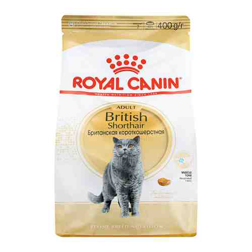 Корм сухой Royal Canin British Shorthair Adult для кошек британской породы старше 12 месяцев 400 г арт. 3375521