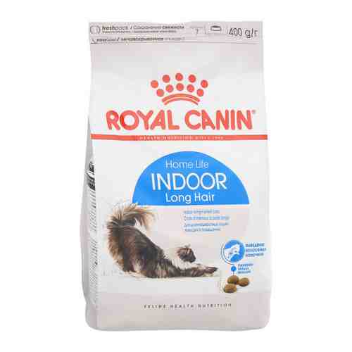 Корм сухой Royal Canin Indoor Long Hair при длинной шерсти у живущих в помещении для кошек 400 г арт. 3316144