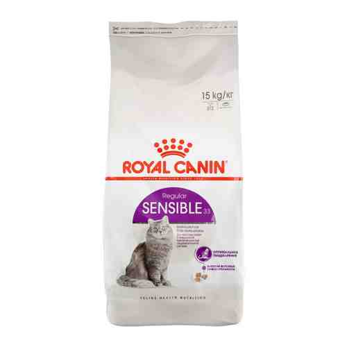 Корм сухой Royal Canin Sensible 33 при чувствительной пищеварительной системе для кошек с 1 года до 7 лет 15 кг арт. 3439883