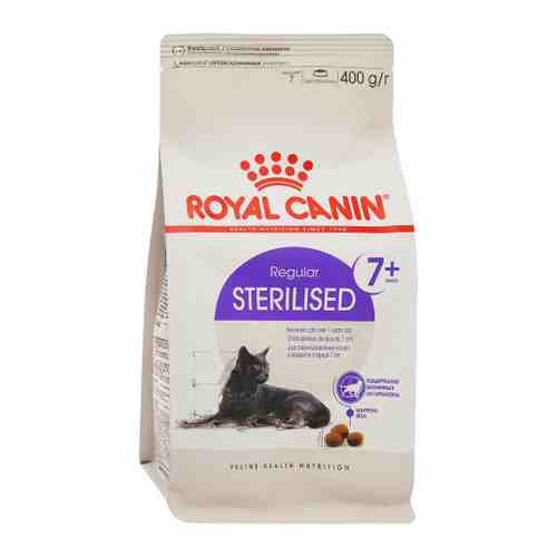 Корм сухой Royal Canin Sterilised +7 для кастрированных котов и стерилизованных кошек в возрасте от 7 до 12 лет 400 г арт. 3316141