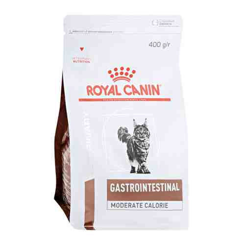 Корм сухой Royal Canin vd gastro intestinal moderate calorie gim35 с пониженным содержанием жира для кошек 400 г арт. 3375631