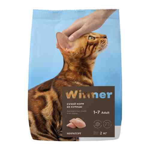 Корм сухой Winner полнорационный из курицы для взрослых кошек всех пород 2 кг арт. 3376463