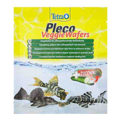 Корм Tetra Pleco Veggie Wafers пластинки с добавлением цуккини для донных рыб 15 г арт. 3390534
