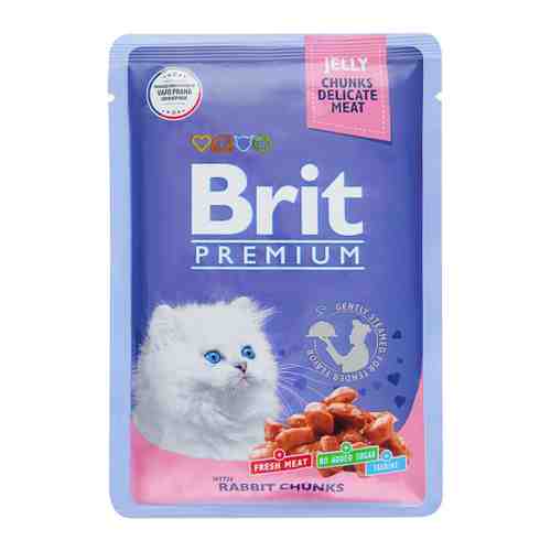 Корм влажный Brit Premium кролик в желе для котят 85 г арт. 3519819