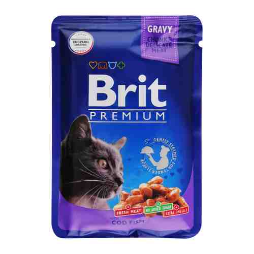 Корм влажный Brit Premium треска в соусе для взрослых кошек 85 г арт. 3519806