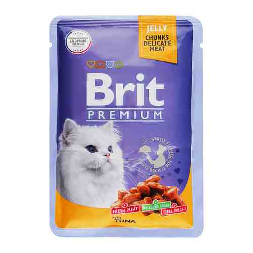 Корм влажный Brit Premium тунец в желе для взрослых кошек 85 г арт. 3519807
