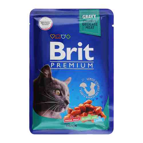 Корм влажный Brit Premium утка в соусе для взрослых кошек 85 г арт. 3519822