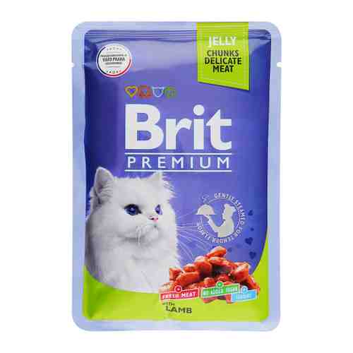 Корм влажный Brit Premium ягненок в желе для взрослых кошек 85 г арт. 3519804