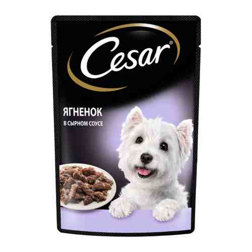 Корм влажный Cesar в сырном соусе с ягненком для взрослых собак 85 г арт. 3406044