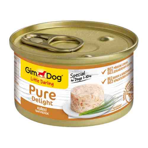Корм влажный Gimborn GimDog Pure Delight с цыпленком для собак 85 г арт. 3408213