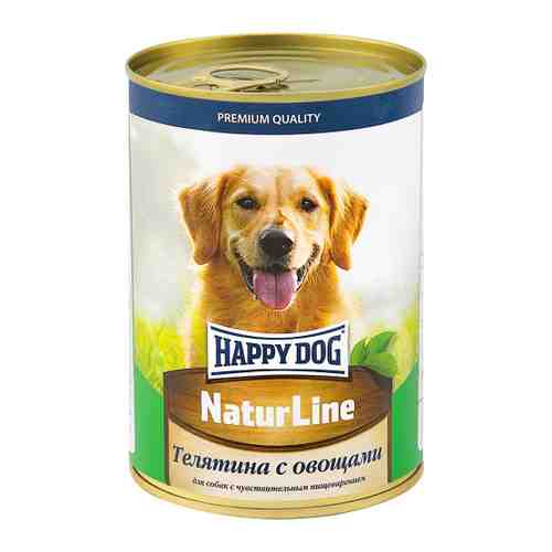 Корм влажный Happy Dog Телятина с овощами для собак 410 г арт. 3436797