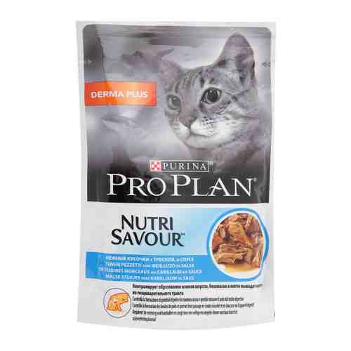 Корм влажный Pro Plan Nutri Savour в соусе с треской для взрослых кошек при чувствительной коже 85 г арт. 3383654