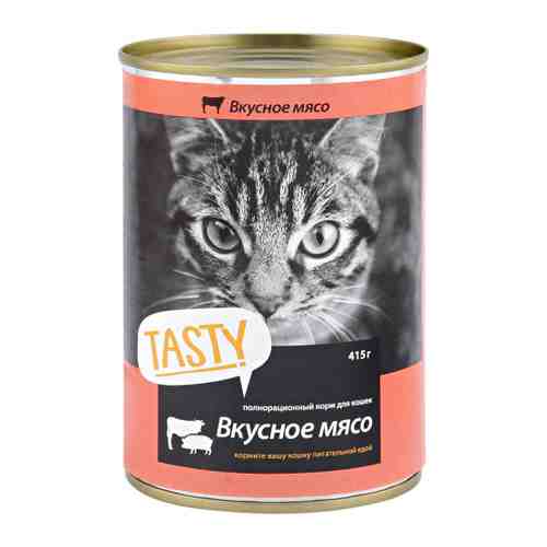 Корм влажный Tasty Petfood Мясное ассорти в соусе для кошек 415 г арт. 3459930
